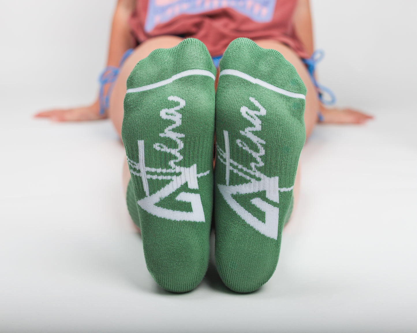 Athena Crew Socks: Sage