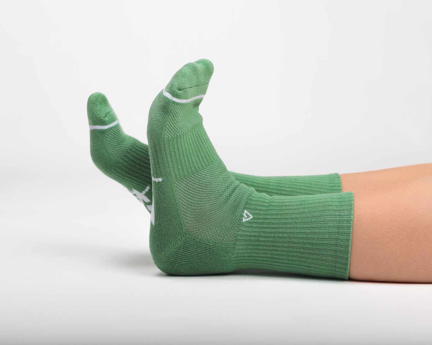 Athena Crew Socks: Sage