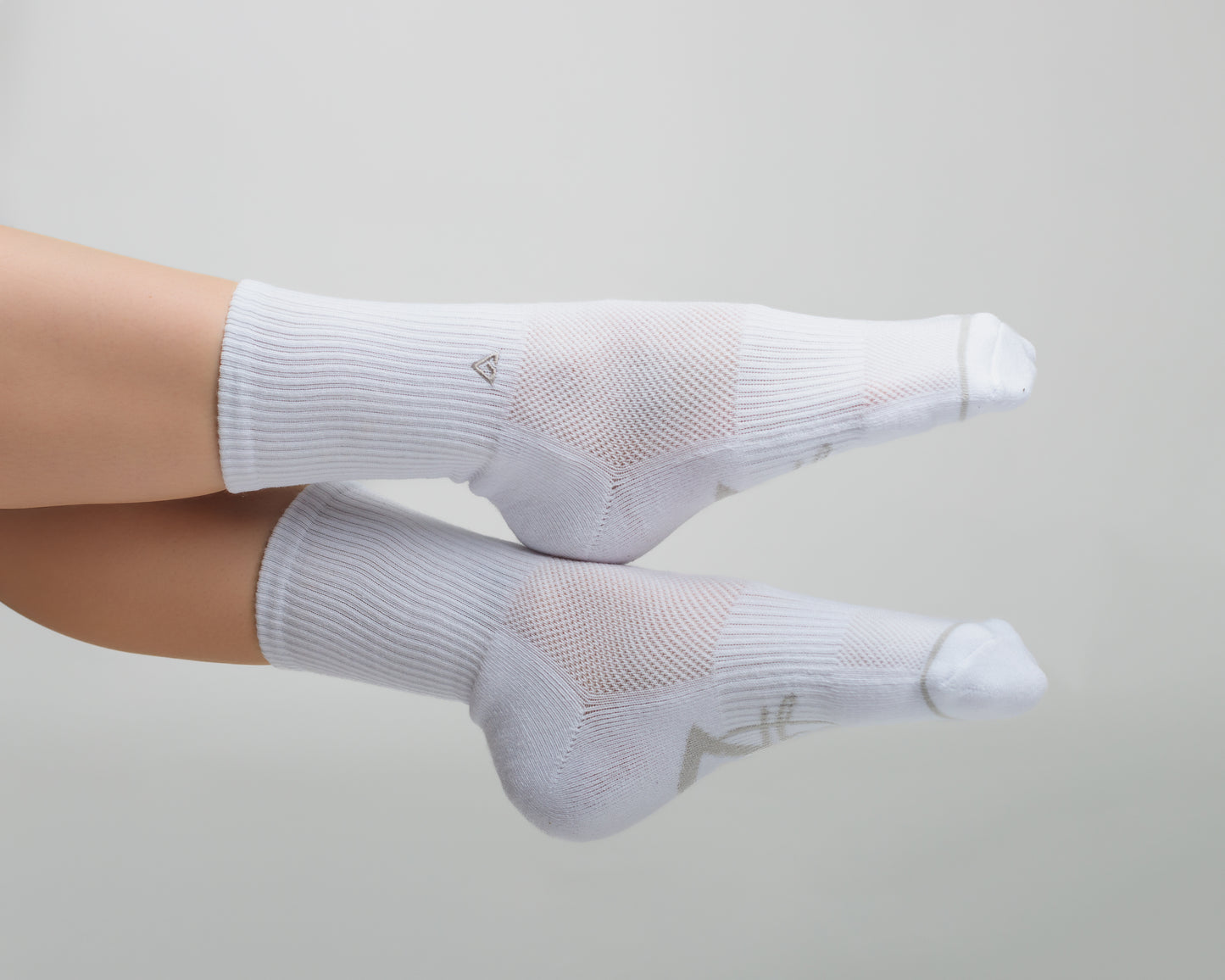 Athena Crew Socks: White